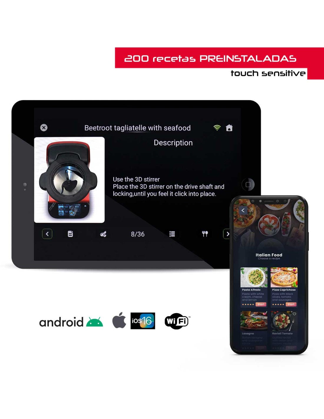 Robot de Cocina new cooKING 5 Touch Sensitive con Procesador 4 CORE 1 + 8GB - 7